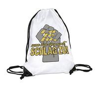 Lieblingsmensch Lieblingsmensch Turnbeutel Modell: La le lu Bolsa de Cuerdas para el Gimnasio, 45 cm, Blanco (Weiß)