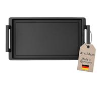 Lieblingsspfanne Teppanyaki - Plancha para barbacoa (41 x 24 cm, con asas laterales, lisa antiadherente, aluminio fundido para todo tipo de fuegos, inducción, horno y parrilla al aire libre, fabricada