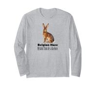 Liebre Belga Mi Conejo cree Que es un Caballo de Carreras Manga Larga