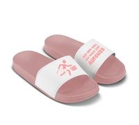 LIEBTASTISCH Chanclas de baño con texto en alemán "Aus dem Weg ich muss zum Aufguss - Funny Sauna-Schuhe mit Motiv - Saunalatschen für Männer & Frauen - Geschenk für Saunagänger, Rosa., 42 EU
