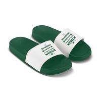 LIEBTASTISCH Chanclas de baño con texto en alemán "Nur aufgießen langt langt nicht du musst schon müdeln - Funny Saunalatschen für Männer & Frauen - Geschenk für Saunameister & Aufgussfans, verde, 40
