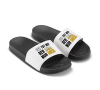 LIEBTASTISCH Chanclas de baño - Soy un hombre sencillo, me gusta la cerveza y la sauna - Regalo para los amantes de la sauna - A juego con el set de regalo, Negro , 42 EU
