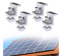 Liekadijiae 4 Piezas Soporte Montaje Panel Solar Aluminio, Kit Soportes de Paneles Solares, Soporte de Panel Solar Z, Soportes de Panel Solar, Abrazadera para Montaje de Panel Solar Fotovoltaico
