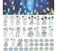 Liekadijiae 40 Piezas Elfos de áRboles Luminosos,Elfos decoración de jardín,Accesorios de JardíN de Fantasmas Luminosos,Mononoke Kodama,para Decoración Interior, Exterior de Hogar,Jardín