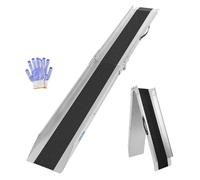 LIEKUMM 1 rampa de acceso de 180 cm, capacidad de carga de 280 kg, plegable de acero, rampa de carga para remolque, ATV, motocicleta, bicicleta, coche, carga para remolques