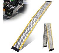 LIEKUMM 1 Stück Rampa para Motocicleta 200 x 21,5 cm, Capacidad de 300 kg, Rampa de Carga de Aluminio, Rampa portátil para Motocicleta para ATV, 4WD, Cortacésped de montaña, Plegable, 1 Paquete