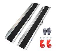 LIEKUMM 2 rampas de carga de 150 cm, 600 kg de capacidad, rampa antideslizante para motocicleta, motocicleta eléctrica, ATV, taller, almacén, remolque, garaje