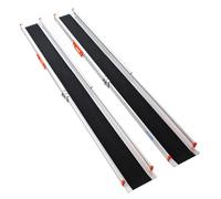 LIEKUMM 2 x 138-244 cm Rampas Telescópicas para Sillas de Ruedas, Capacidad Carga de 300 kg Rampa Silla de Ruedas Ajustable, Rampa de Acceso para Escaleras, Bordillos, Scooters y Bicicletas