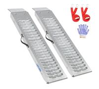 LIEKUMM - Juego de 2 rampas de acceso de acero, carga máxima: 440 kg, 100 cm, para remolque, coche, garaje, motocicleta eléctrica, ATV, taller, almacén, rampa de carga, moto