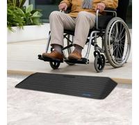 LIEKUMM Rampa Antideslizante para Silla de Ruedas de Goma Maciza, umbral para umbrales, Puertas y Cuarto de baño, Nuevo diseño (MTR100-3.8), Color Negro