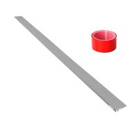 LIEKUMM - Rampa de alféizar de puerta de PVC, altura 1 cm, carga máxima: 800 kg, para silla de ruedas eléctrica, cochecito, garaje, gris