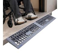 LIEKUMM Rampa de umbral de puerta de 2,5 cm de alto, capacidad de carga de 1400 kg, rampa modular portátil para umbrales de puerta, rampa de umbral para casa, escalones, silla de ruedas eléctrica