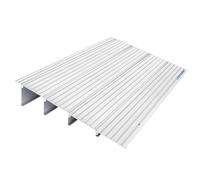 LIEKUMM Rampa para umbral de puerta, altura de 10 cm, capacidad de carga de 360 kg, de aluminio, con altura ajustable, antideslizante, para silla de ruedas, silla de ruedas eléctrica, cochecito