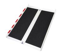 LIEKUMM Rampas para Silla de Ruedas 121 x 77 cm, Capacidad de Carga 300 kg, Rampa Plegable de Aluminio para Escaleras, Escalones y Bordillos, Rampa Escalon para Silla de Ruedas Eléctricas y Manuales
