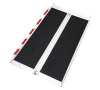 LIEKUMM Rampas para Silla de Ruedas 152 x 77 cm, Capacidad de Carga 300 kg, Rampa Plegable de Aluminio para Escaleras, Escalones y Bordillos, Rampa Escalon para Silla de Ruedas Eléctricas y Manuales