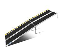 LIEKUMM Rampas para Silla de Ruedas 304 cm, Capacidad de Carga 300 kg Aluminio Rampa Antideslizante, Rampa Silla de Ruedas Portátil para Escalera, Escalon, Umbral, Menaje del Hogar