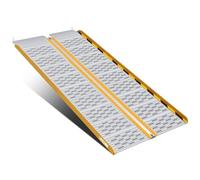 LIEKUMM Rampas para Silla de Ruedas Plegable 152 cm, Capacidad de Carga 300 kg, Rampa Silla de Ruedas de Aluminio para Escaleras y Escalones, Rampa para Silla de Ruedas de Uso Doméstico