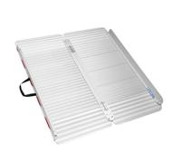 LIEKUMM Rampas para Silla de Ruedas Plegable 96 x 85 cm, Aluminio Rampa para Discapacitados para escaleras,Umbral, Capacidad 400 kg, Superficie Antideslizante