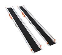 LIEKUMM Rampas Telescópicas para Silla de Ruedas, 107,5-183cm, 2 Unidades, Rampa Portátil Ajustable para Silla de Ruedas de 300 kg