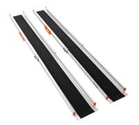 LIEKUMM Rampas Telescópicas para Silla de Ruedas, 122,5-214cm, 2 Unidades, Rampa Portátil Ajustable para Silla de Ruedas de 300 kg
