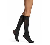 LIEMI ✅ Pompea 2 Pares de Calcetines Hasta la Rodilla de Microfibras 50 DEN Negro Un Tamaño