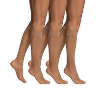 LIEMI ✅ Pompea Calcetines Hasta la Rodilla IDEALE 20 DEN Talla Única Creme Caramel 6 Pares