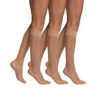 LIEMI ✅ Pompea Calcetines Hasta la Rodilla IDEALE 20 DEN Talla Única Polvo de Oro 6 Pares