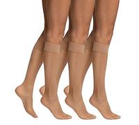LIEMI ✅ Pompea Calcetines Hasta la Rodilla SUNRISE 8 DEN Talla Única Creme Caramel 6 Pares