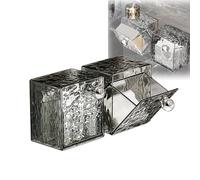Liemuao 2 piezas soporte de algodón, varilla transparente, maquillaje cosmético de pared, dispensador de algodón, barra de algodón, caja de almacenamiento para hisopos, bolas de algodón, Q-Tips,