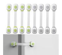 Liemuao - Bloque para puerta de seguridad (8 piezas, para bebés, cierre autoadhesivo, seguridad infantil, para cajones, armarios, inodoro, cocina, puertas, ventanas