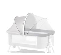 Liemuao - Mosquitera para cunas, universal, mosquitera, cama con parasol, mosquitera, cama de viaje con cremallera, antiUV, protección solar y antiinsectos, para bebés (gris)