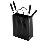 Lienbacher Juego de utensilios para chimenea (4 pzs., Negro, Altura: 56 cm)