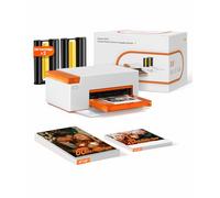 Liene Impresora fotográfica M110 de 4 x 6 pulgadas, 80 hojas, impresora fotográfica portátil para iPhone, sublimación de tinte térmico, impresora de imágenes Bluetooth con 60 hojas de papel de 6