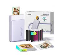 Liene Pearl N200 Pro Kit de Recarga Original: 50 Hojas de Papel de Fotos Adhesivo (5x7.6 cm) y 5 Cintas. Adhesivo, Impermeable y Duradero. Ideal para DIY y Regalos. Solo para DMP130, Púrpura.