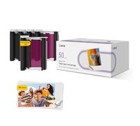 Liene Pearl N200 Pro Papel Fotográfico Adhesivo para Impresora Portátil: 50 Hojas (5x7,6 cm) + 5 Cintas. Resistente al Agua, Adhesivo Instantáneo. Para DMP130. Ideal para Scrapbooking y DIY.