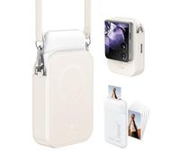 Liene x TELESIN Mini Impresora Fotográfica Instantánea, Bluetooth Impresora Móvil Portátil con Zink Adhesivos, Impresora de Fotos Portátil Compacta para iPhone/Android, con Bolsa de Piel y Bandolera