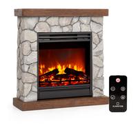 Lienz 1800W 60cm Chimenea eléctrica con marco Gris Claro