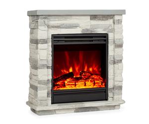 Lienz 1800W 60cm Chimenea Eléctrica con Marco Gris Claro