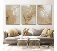 Lienzo abstracto de mármol, arte moderno abstracto de mármol, impresiones artísticas de mármol marrón y dorado, imágenes de mármol, decoración de pared, póster de mármol beige, pintura en lienzo para