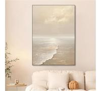 Lienzo abstracto enmarcado, arte moderno para decoración de pared, pintura impresa (75 x 150 cm)