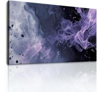 Lienzo abstracto humo, arte de pared, minimalista, elegante, lujoso, impresiones en lienzo para sala de estar, dormitorio, oficina, color oscuro, impermeable, para baño, 119,4 x 80 cm, sin marco
