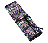 Lienzo Artista Pincel de Pintura Soporte 20 Agujeros Pincel de Arte Estuche Enrollable Cepillo de Pintura Rollo Organizador de Almacenamiento para Artistas Oficina Escolar