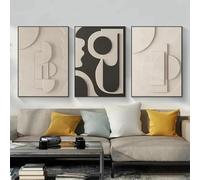 Lienzo artístico de estilo Wabi-sabi, simple, ligero y de lujo, impresión artística tridimensional, póster para sala de estar, porche, decoración del hogar, 60 x 80 cm, 3 piezas, sin marco
