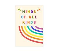 Lienzo artístico y terapia cognitiva conductual para neurodiversidad TDAH, póster de lienzo para decoración de dormitorio, paisaje, oficina, habitación, regalo, 20 x 30 cm