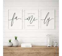 Lienzo con citas de artistas modernos, pintura "Este es nuestro lugar feliz", póster minimalista para decoración de interiores del hogar, dormitorio, 50 x 70 cm, 3 unidades, sin marco