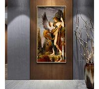 Lienzo con diseño clásico de Edipo y Esfinge, diseño de Gustave Moreau y Póster de la pared, 30 x 60 cm, sin marco