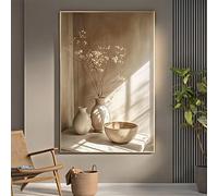 Lienzo con diseño de jarrón floral retro Art Déco, impresión artística para pared, póster de flores abstractas modernas para decoración del hogar, imágenes estéticas para habitaciones 40x50cm