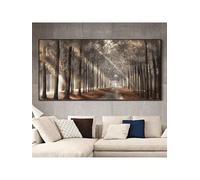 Lienzo con impresiones de naturaleza y sol, pósteres de árboles, paisajes forestales, imágenes artísticas de pared para dormitorio, oficina y decoración del hogar (85x160cm) sin marco