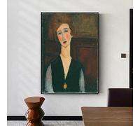 Lienzo con retrato abstracto de rostro femenino, pósteres e impresiones artísticas, arte minimalista para pared, decoración para sala de estar (60x80 cm/sin marco)