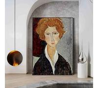 Lienzo con retrato abstracto de rostro femenino, pósteres e impresiones artísticas minimalistas para decoración de paredes (70x110cm/Sin marco)